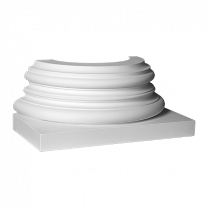 Column base ½ - 18,4 x 37 x 16,4cm - gallery base white