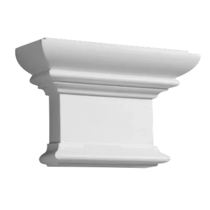 Pilaster capital - 4,6 x 15,1 x 9,8cm - stucco capital
