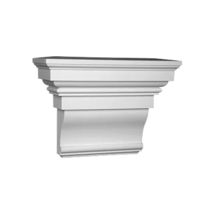 Stucco console - 35,8 x 26,3 x 13,3cm - wall console