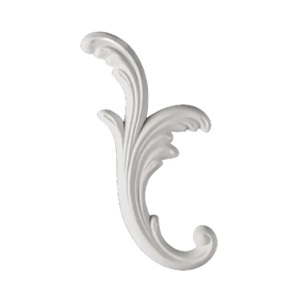 Stucco ornament - 13,4 x 27 x 1,5cm - art nouveau ornament