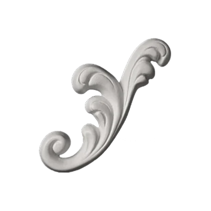 Stucco ornament - 5,5 x 13,4 x 1,2cm - Baroque ornament