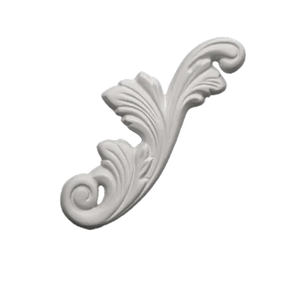 Stucco ornament - 7 x 16,2 x 1cm - Baroque ornament