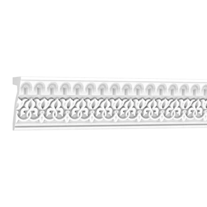 Wall molding - rigid - 12.1 x 6 x 100cm - flat molding plastic