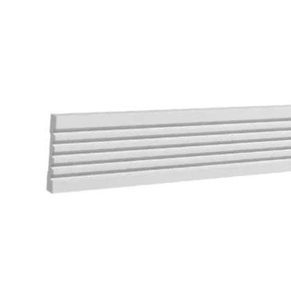 Wall molding - rigid - 7.5 x 1.5 x 100cm - flat molding plastic